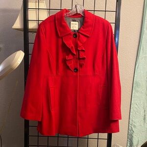 Old Navy Women's Bold Red Cape Coat
